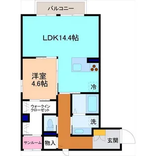 SH・シャーメゾンガーデンズ長町【1階】の間取り