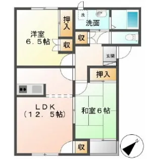 オーロヴィラ上村壱番館【2階】の間取り