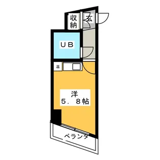 サンリバーイナダ【4階】の間取り
