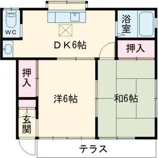 ゴールデンハイツB【1階】の間取り