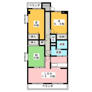 メッツア蔵王【6階】の間取り