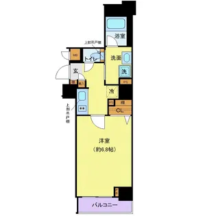 ディアレイシャス市谷薬王寺【2階】の間取り