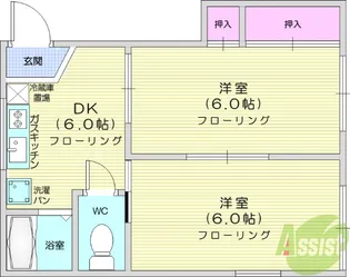 タウニィ奈佳【1階】の間取り