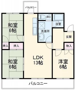 3LDKの間取り画像