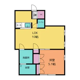 ミラコローザ・ノンナ プリモB【1階】の間取り