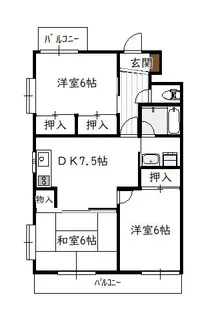 ビラ・セガシラII(3DK)【2階】の間取り