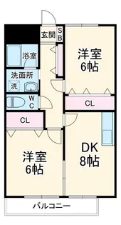 エクシヴ若宮II【4階】の間取り