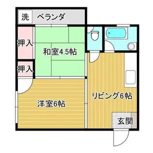 百舌鳥グリーンハイツ【3階】の間取り