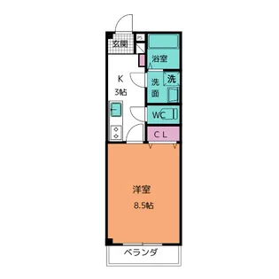 ヴィラユーザン30【3階】の間取り