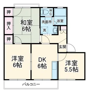 メゾン旭C棟【1階】の間取り