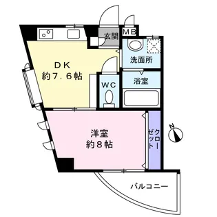 アクアパレス中田【3階】の間取り