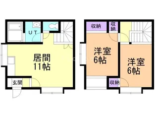 フェルメール(旧:DSメゾネット浪打)【1階】の間取り
