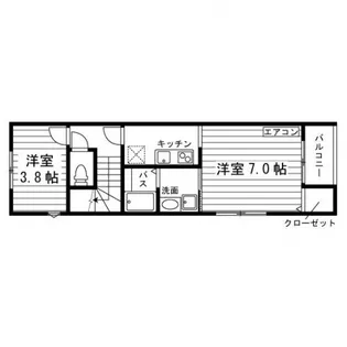 ミルディエス角五郎【2階】の間取り