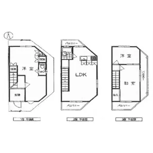 大阪府大阪市東成区大今里南5【一戸建】の間取り