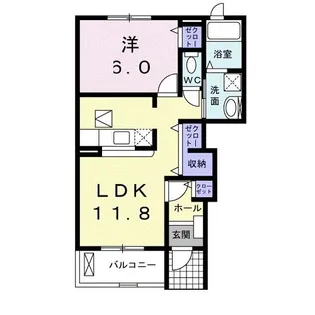グランソレイユKO V【1階】の間取り