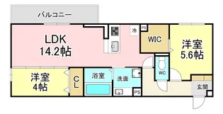 福岡県北九州市八幡西区竹末1【アパート】の間取り