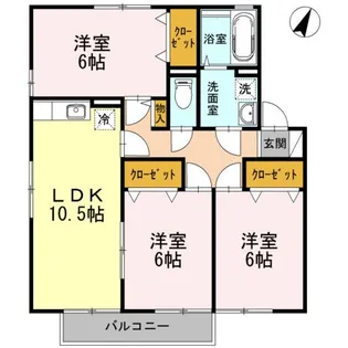 シャルマンハウス兵庫南 B棟【2階】の間取り