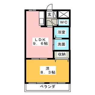 カンタベリーII【1階】の間取り