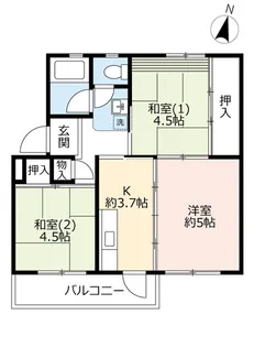 UR新多聞【2階】の間取り