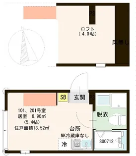 東京都葛飾区東金町2【アパート】の間取り