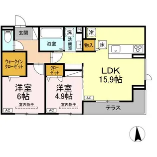 D-ROOM住吉メゾン・ド・シャノワール【1階】の間取り