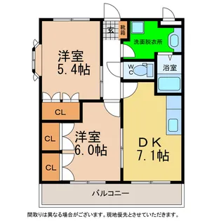徳島県阿南市羽ノ浦町中庄高田原【アパート】の間取り