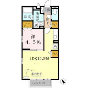 滋賀県東近江市妙法寺町【アパート】の間取り