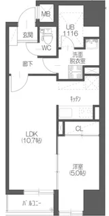 アリオール一番町【5階】の間取り