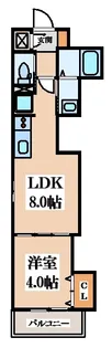 1LDKの間取り画像