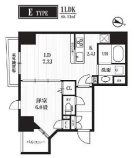 PEAKS神田【13階】の間取り