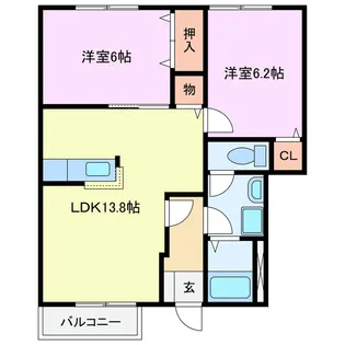 アルタイル I【1階】の間取り