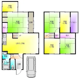大阪府八尾市郡川6【一戸建】の間取り