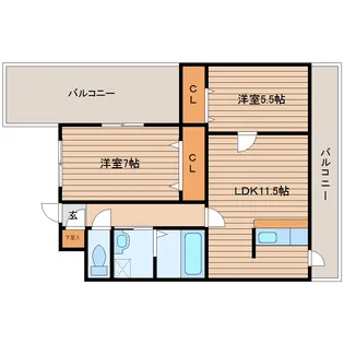パルティール中山【3階】の間取り