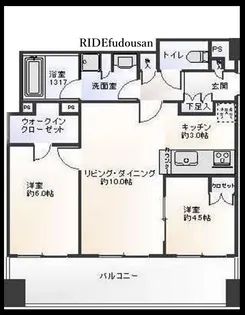 クレヴィアタワー御堂筋本町【24階】の間取り