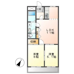 サンルームひまわり【1階】の間取り