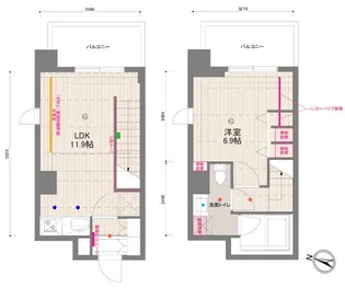 ドゥーエ月島【12階】の間取り