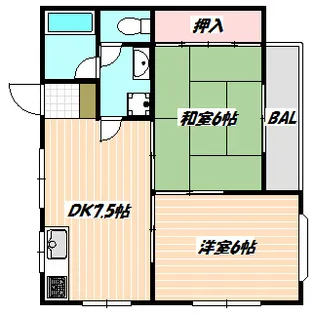 千葉県船橋市上山町1【アパート】の間取り