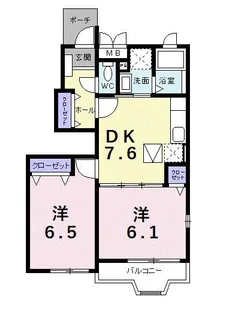 グランデカメリア山の手V【1階】の間取り