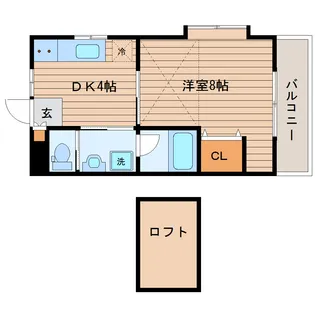 カーサ・デ・ヴェルテ【2階】の間取り