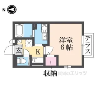 クレールウエスト【1階】の間取り
