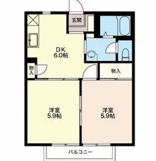 桜通り D【1階】の間取り