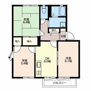 笹川ロッジ C【2階】の間取り