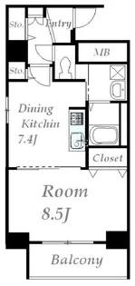 ノールお茶の水【5階】の間取り
