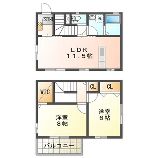 三重県四日市市伊坂台1【一戸建】の間取り