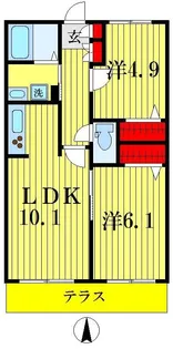 メルヴェーユ【1階】の間取り