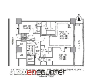 アクティ汐留【20階】の間取り