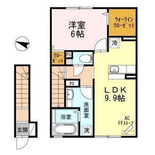 1LDKの間取り画像