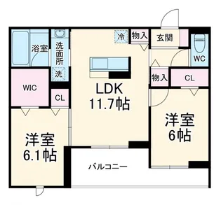 ベルフォルテ【3階】の間取り