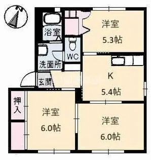さくら館 弐号棟【1階】の間取り