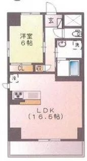 1LDKの間取り画像